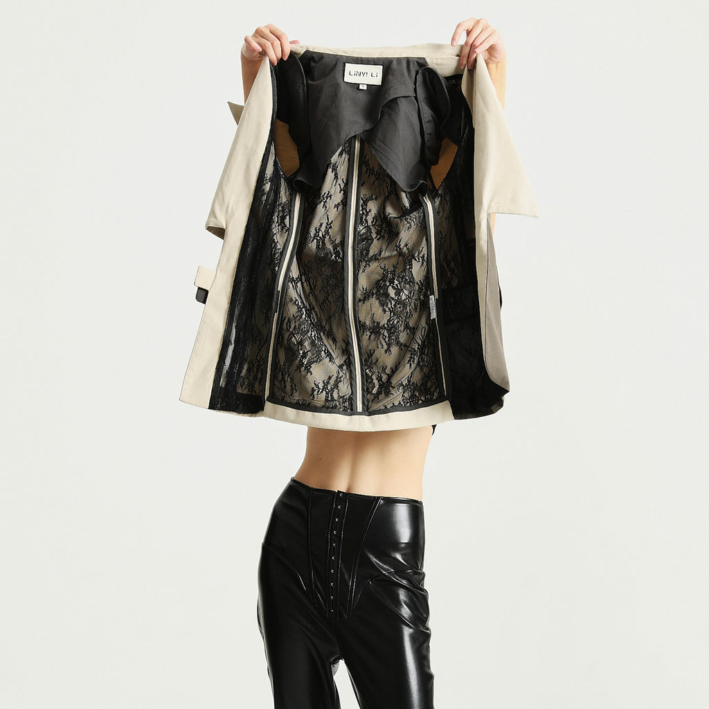 Reversible Blazer with Lace Lining
