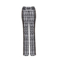 Plaid Cotton Wide-Leg Trousers