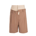 Unisex Double Waistband A-Line Bermuda Shorts