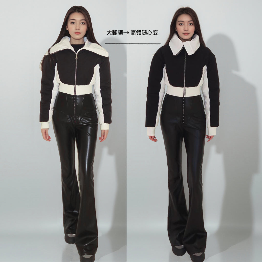 High-Waisted Cropped Puffer Jacket