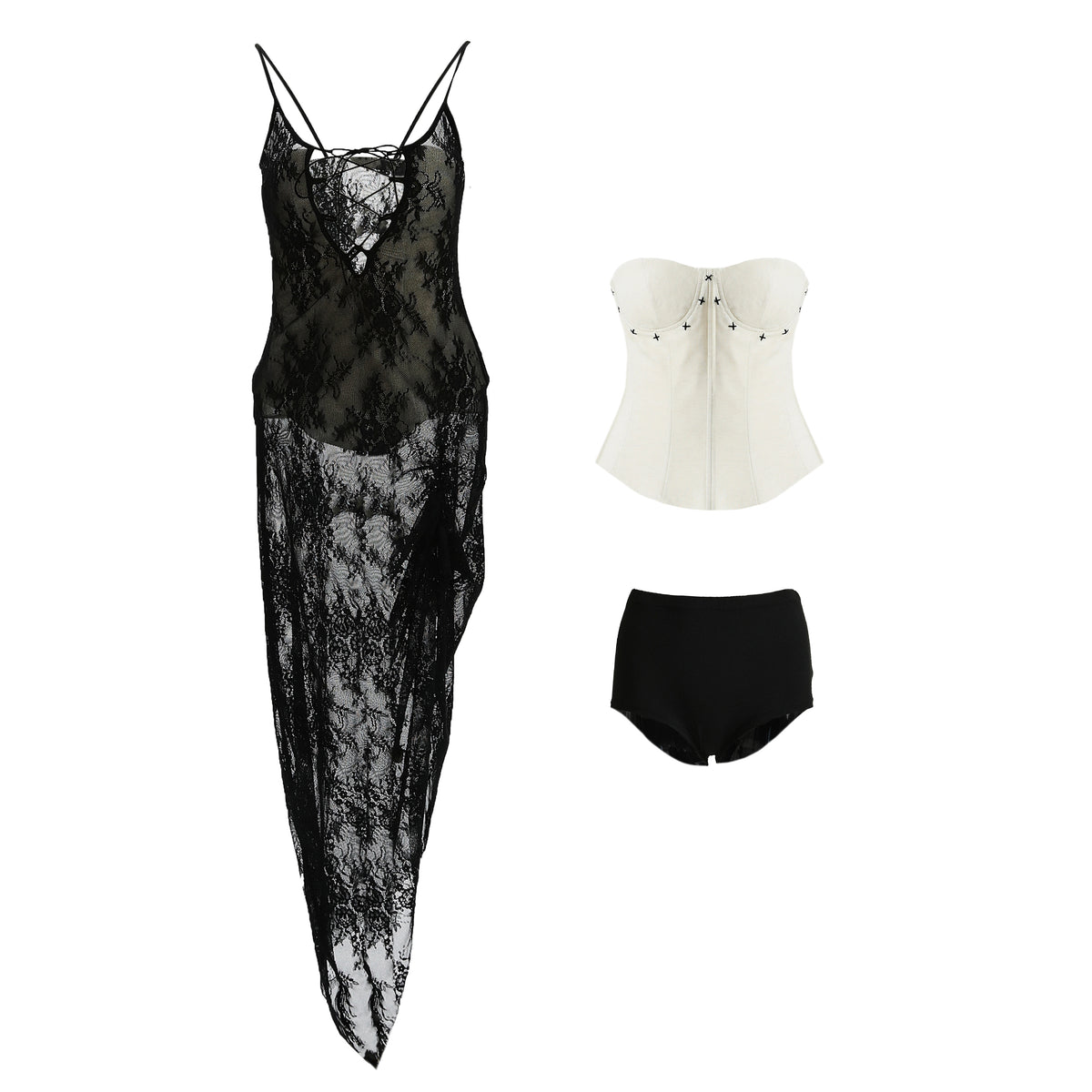 3-Piece Lace Dress Set
