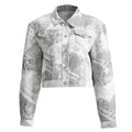 Libasic Unisex Printed Denim Casual Two-Piece Set
