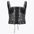 Wool Lace-Up Cami Vest & Wool Shorts Two-Piece Set