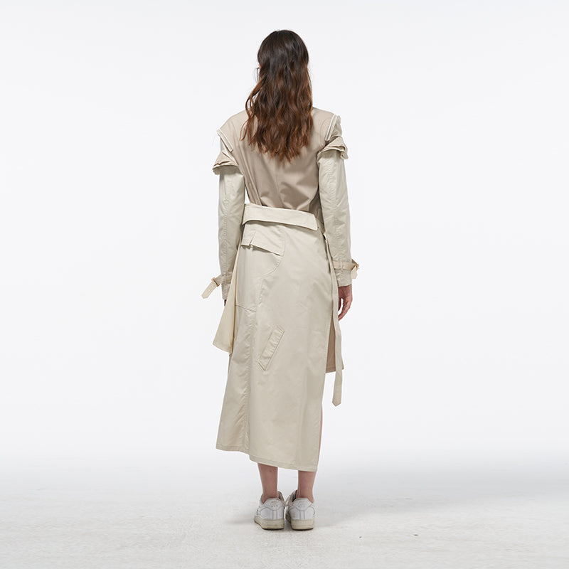 Unisex Deconstructed Detachable Blazer Dress, Convertible 2-in-1 Design