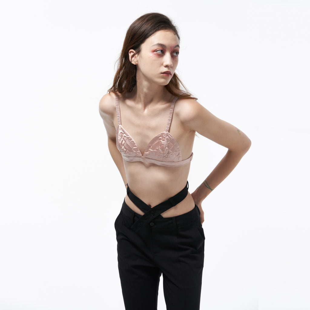 Pink Quilted Triangle Cami Top