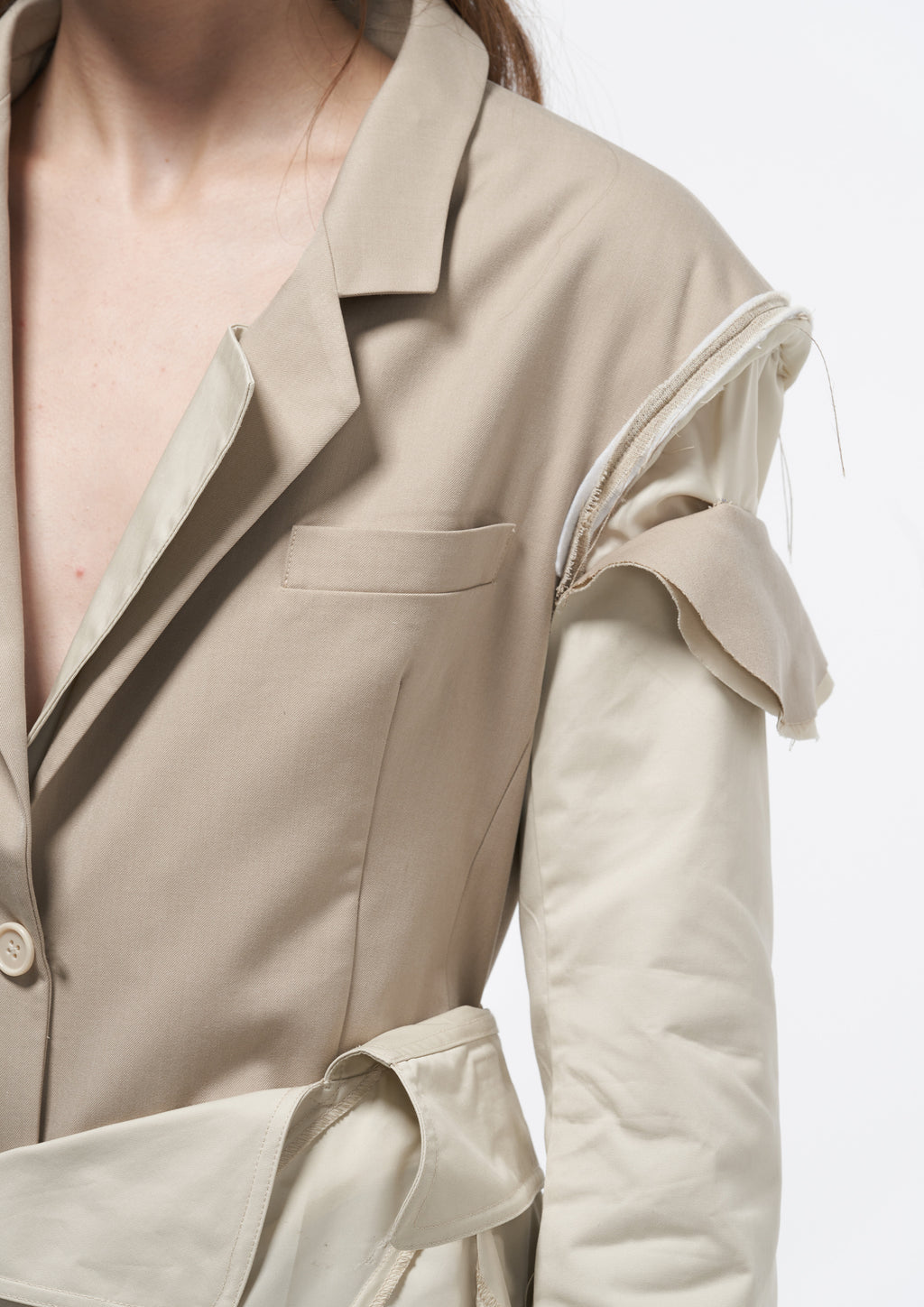 Unisex Deconstructed Detachable Blazer Dress, Convertible 2-in-1 Design