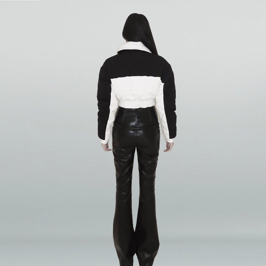 High-Waisted Cropped Puffer Jacket